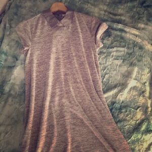 Grey Checkered Collar Dress